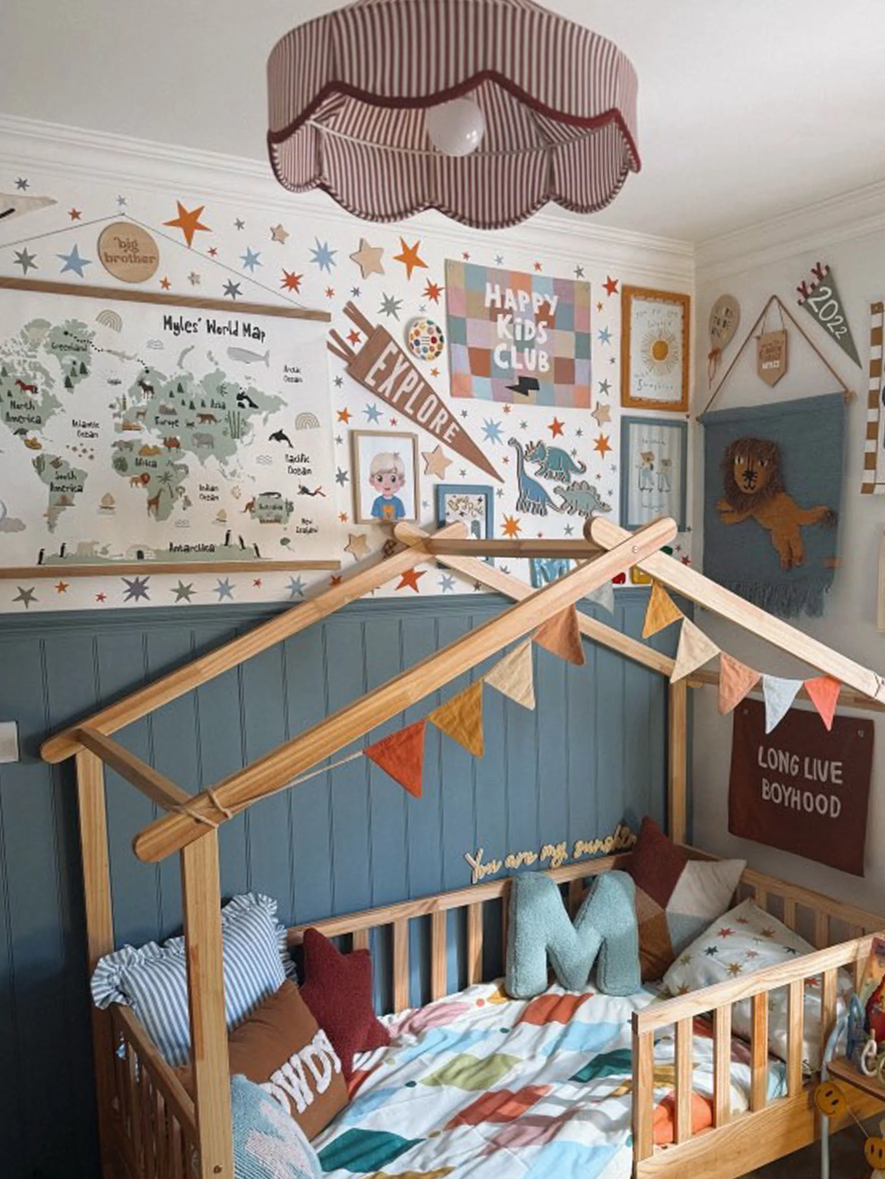 Star Wall Stickers – Warm Winter Colourway | Eco-Friendly, Removable, Reusable Fabric Decals for Kids' Bedrooms & Nurseries - Image 4