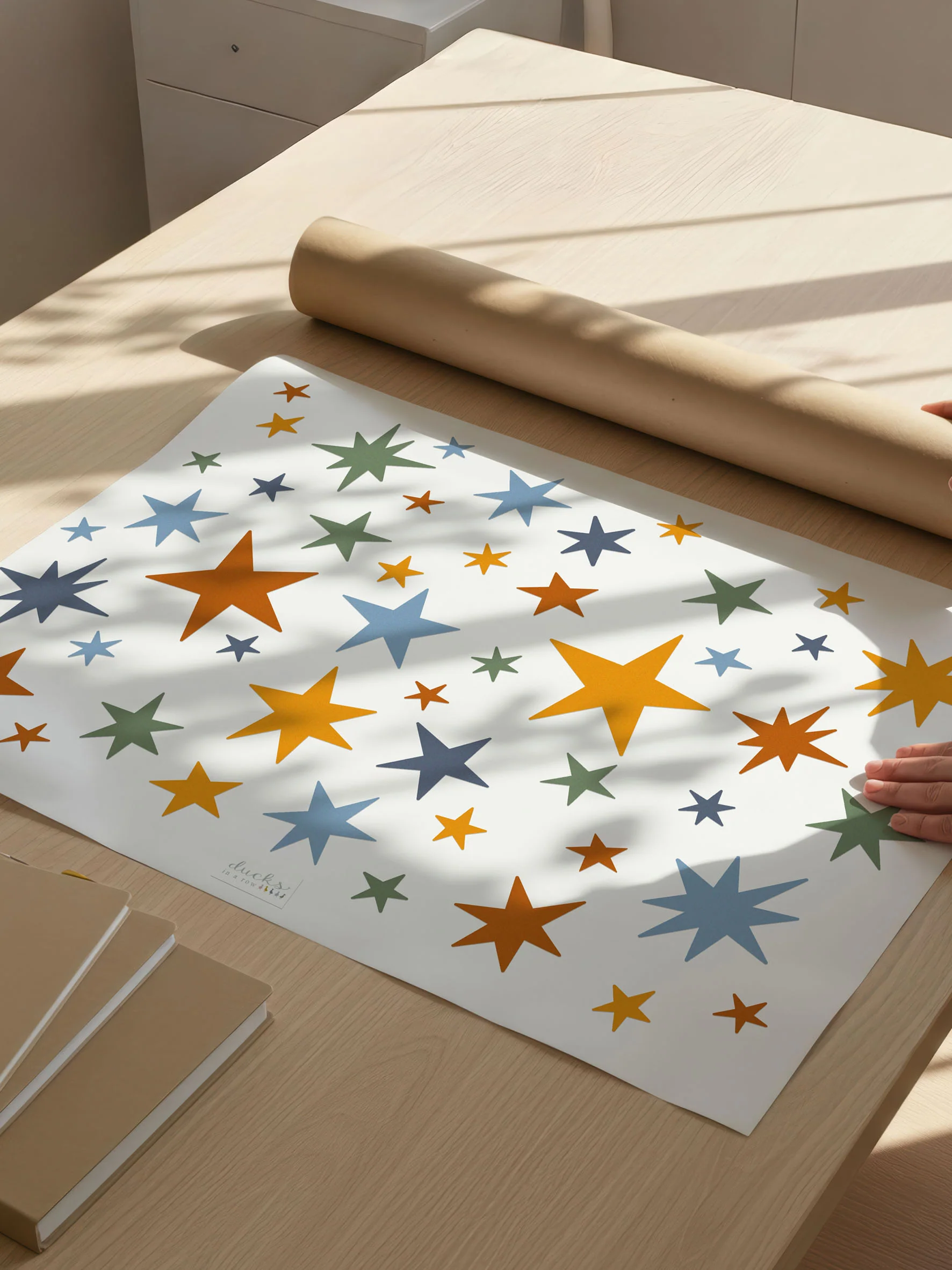 Star Wall Stickers – Warm Winter Colourway | Eco-Friendly, Removable, Reusable Fabric Decals for Kids' Bedrooms & Nurseries - Image 8