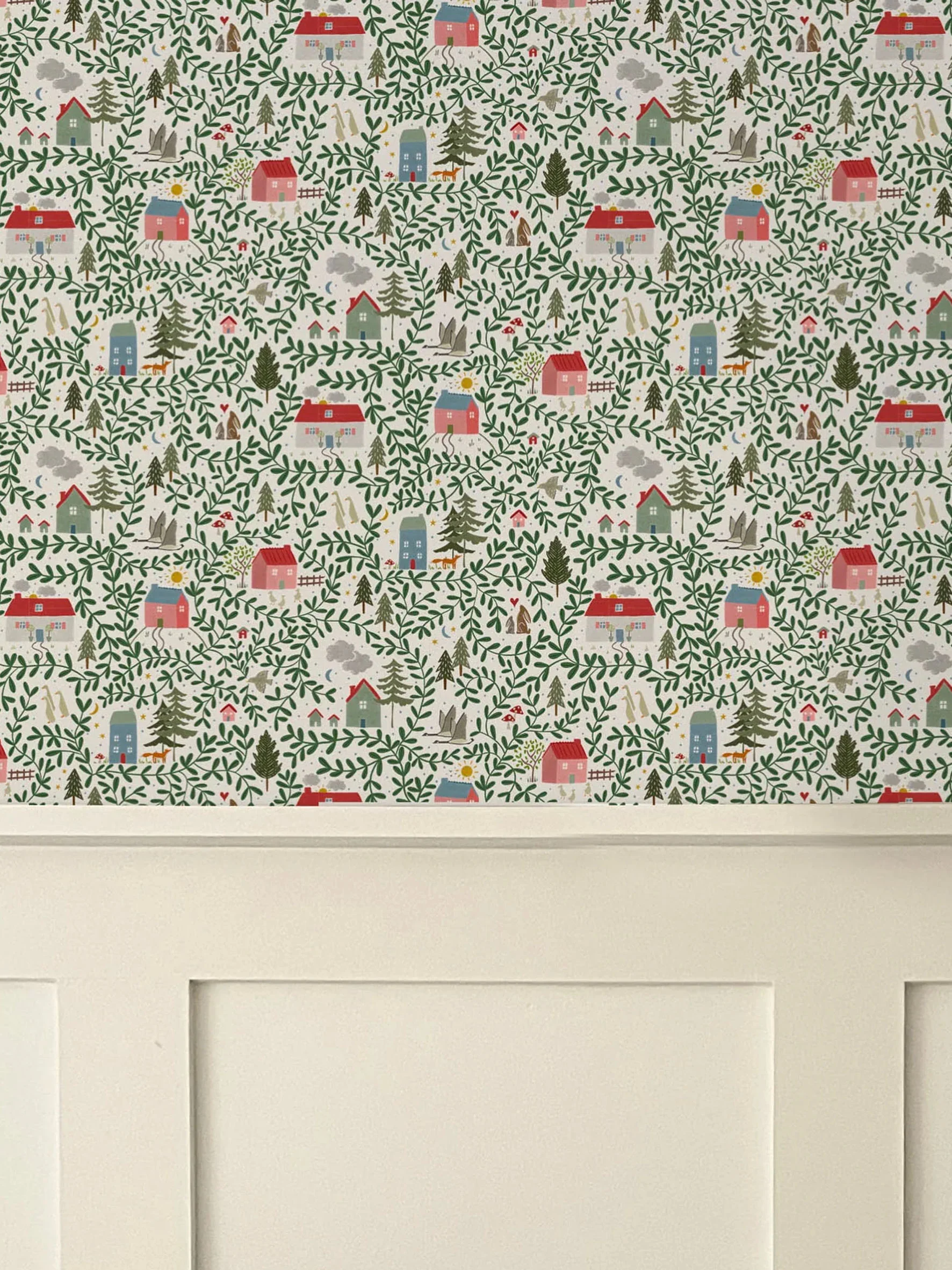English Country Cottages Luxury Children's Wallpaper - Image 6