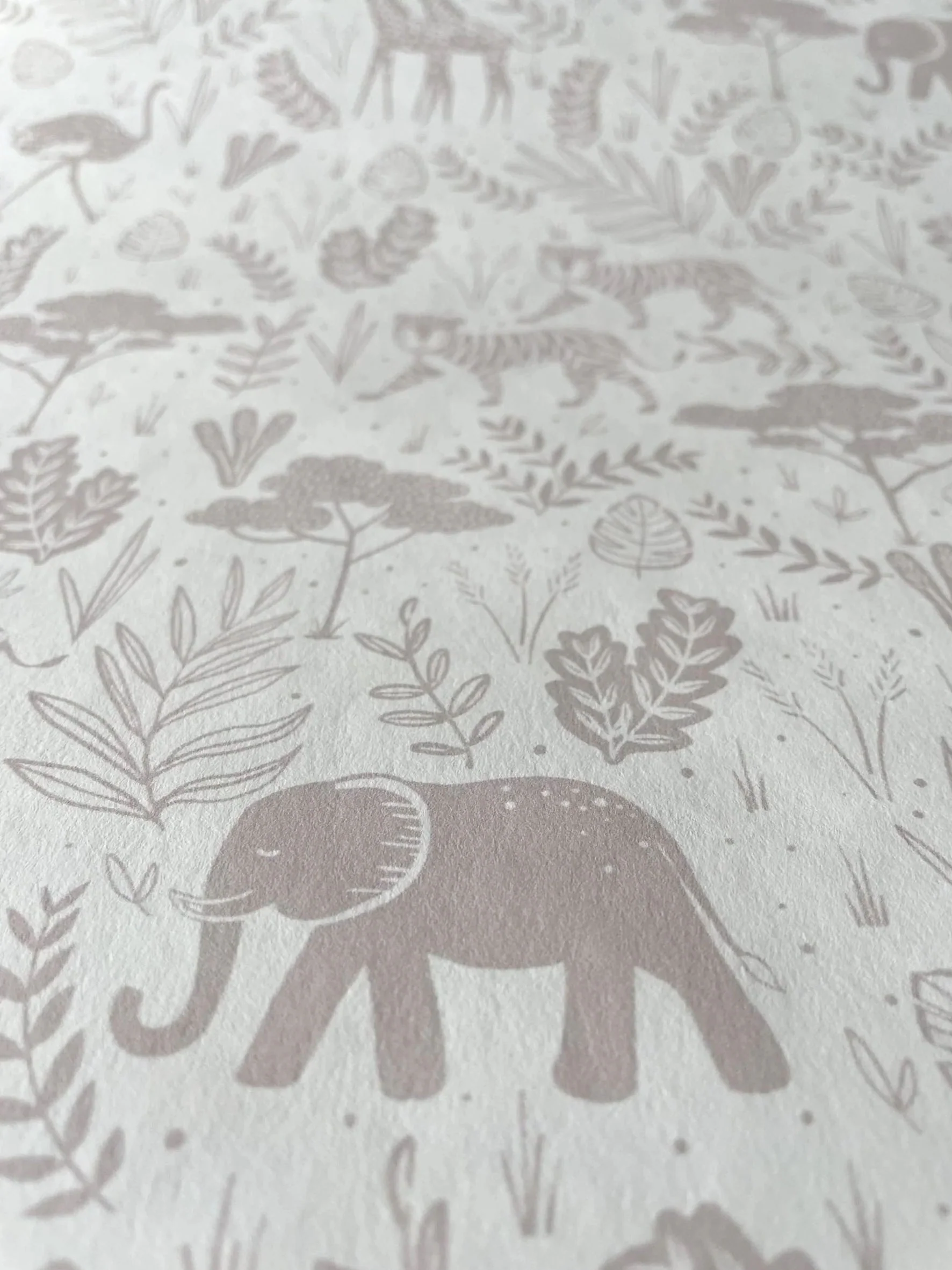 Wild Safari Luxury Children's Wallpaper ~ Pink - Image 5